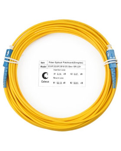 Патч-корд волоконно-оптический (шнур) SM 9/125 simplex SC-SC LSZH (10м) Cabeus FOP(s)-9-SC-SC-10m в Йошкар-Оле Патч-корды оптические Pintop.ru