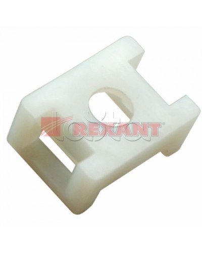 Площадка для крепления стяжки 22.2x16мм БЕЛАЯ 100 шт (10шт/уп) REXANT 07-2102 в Йошкар-Оле Стяжки-хомуты Pintop.ru