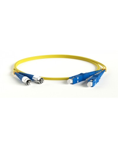 Патч-корд волоконно-оптический одномодовый SM 9/125 (OS2), SC/UPC-FC/UPC, 2.0 мм, duplex, LSZH, 30 м Hyperline FC-D2-9-FC/UR-SC/UR-H-30M-LSZH-YL в Йошкар-Оле Патч-корды оптические Pintop.ru