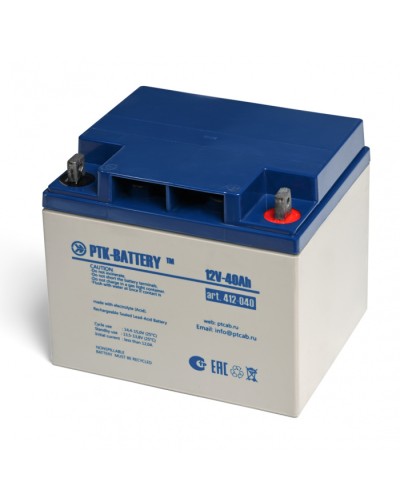 Аккумулятор свинцово-кислотный ПожТехКабель PTK-BATTERY АКБ 12V - 40Ah в Йошкар-Оле Электротехническое оборудование Pintop.ru