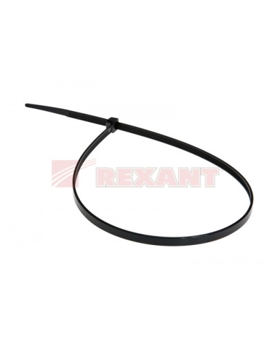 Хомут-стяжка нейлоновый 5х450 мм чёрный (100шт/уп) REXANT 07-0451-5 в Йошкар-Оле Стяжки-хомуты Pintop.ru