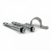 Комплекты для крепления ОКЛ с использованием дюбеля Молли М4х32 и скобы СМД 25-26 (100 шт) Промрукав