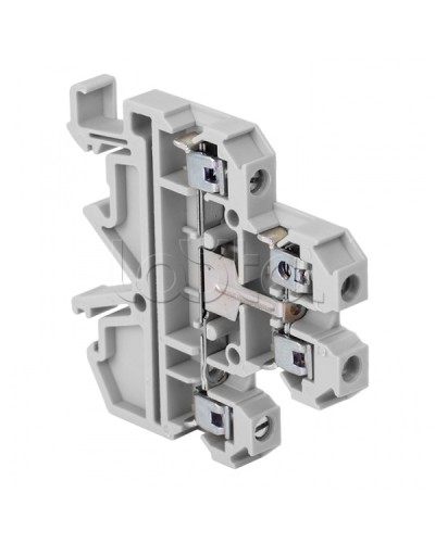 Клемма винтовая двухуровневая JXB-4/35L с перемычкой между уровнями серая EKF (plc-jxb-2-4/35L-gy) в Йошкар-Оле Клеммные колодки Pintop.ru