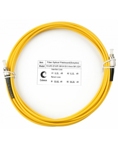 Шнур оптический simplex FC-ST 9/125 sm 10м LSZH Cabeus FOP(s)-9-FC-ST-10m в Йошкар-Оле Патч-корды оптические Pintop.ru