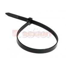 Хомут-стяжка нейлоновый, широкий 8х300 мм чёрный (100шт/уп) REXANT 07-0303