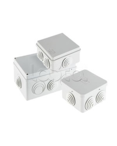 Экопласт JBS080 Коробка распред. о/п, 85х85х40мм 6 вых.,IP44 белый в Йошкар-Оле Распределительные коробки Pintop.ru