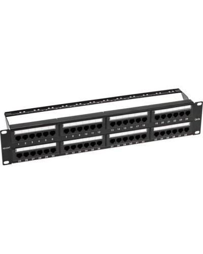 Панель коммутационная с кабельными органайзерами 19, 2U, 48 портов, UTP, RJ-45, CAT 5e REXANT PRO (02-0032) в Йошкар-Оле Аксессуары для стоек и шкафов Pintop.ru