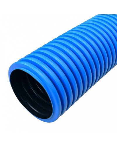 Труба гофрированная двустенная ПНД жесткая тип 750 (SN16) синяя д110 6м (36м/уп) Промрукав (PR15.0076) в Йошкар-Оле Труба гофрированная Pintop.ru